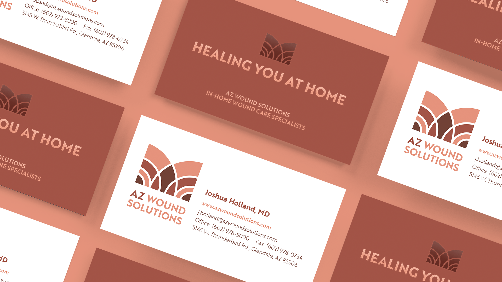 AZ Wound Solutions business cards. Designed by Nick Bradshaw of Bradshaw Design.