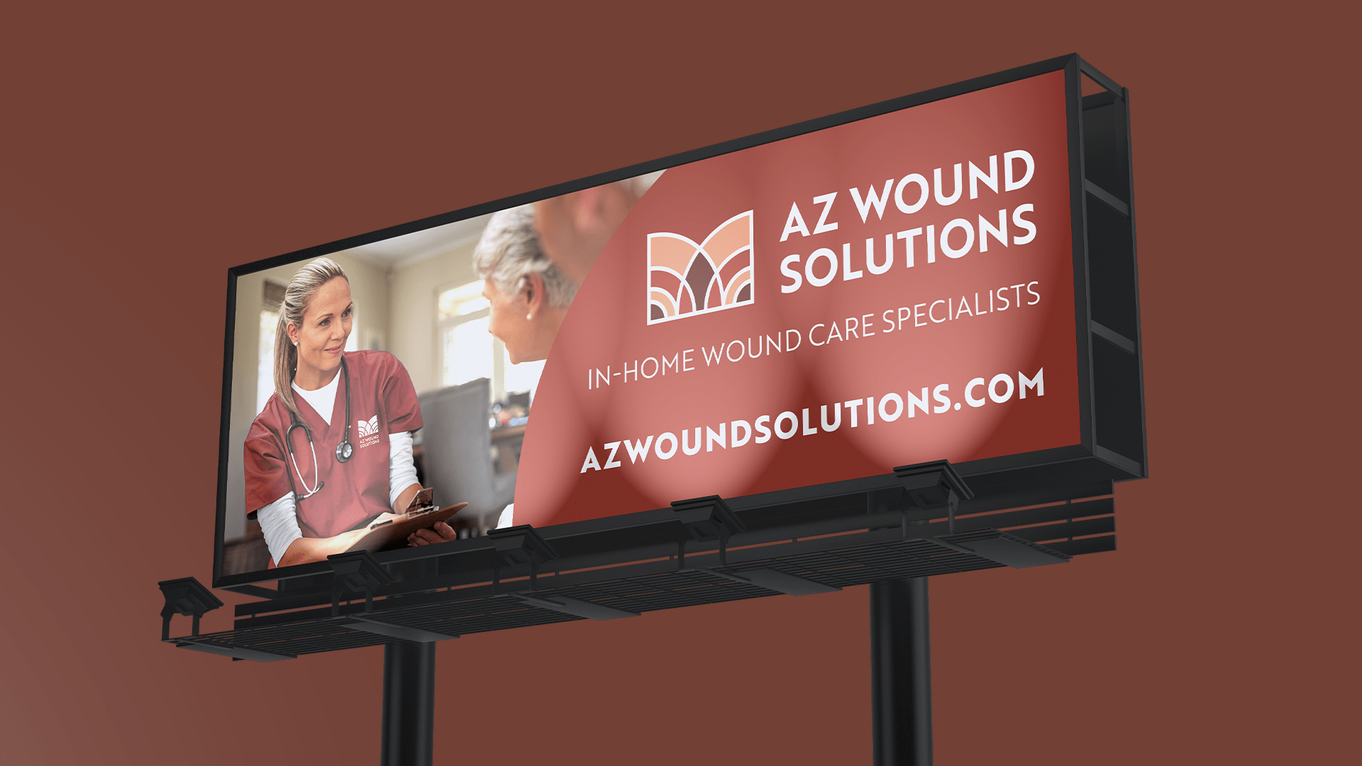 AZ Wound Solutions billboard. Designed by Nick Bradshaw of Bradshaw Design.