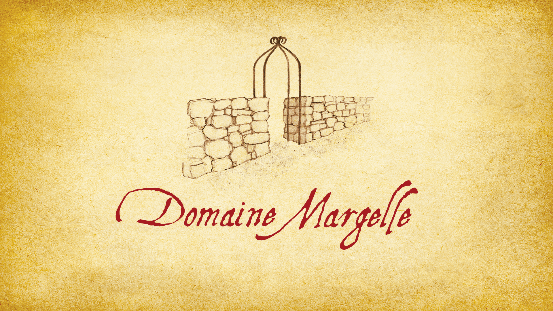 Domaine Margelle logotype design. Designed by Nick Bradshaw at Bradshaw Design.