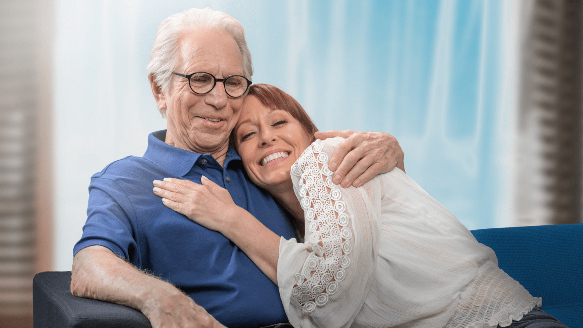 In Touch Pharmaceuticals brand photography. Male patient with daughter.